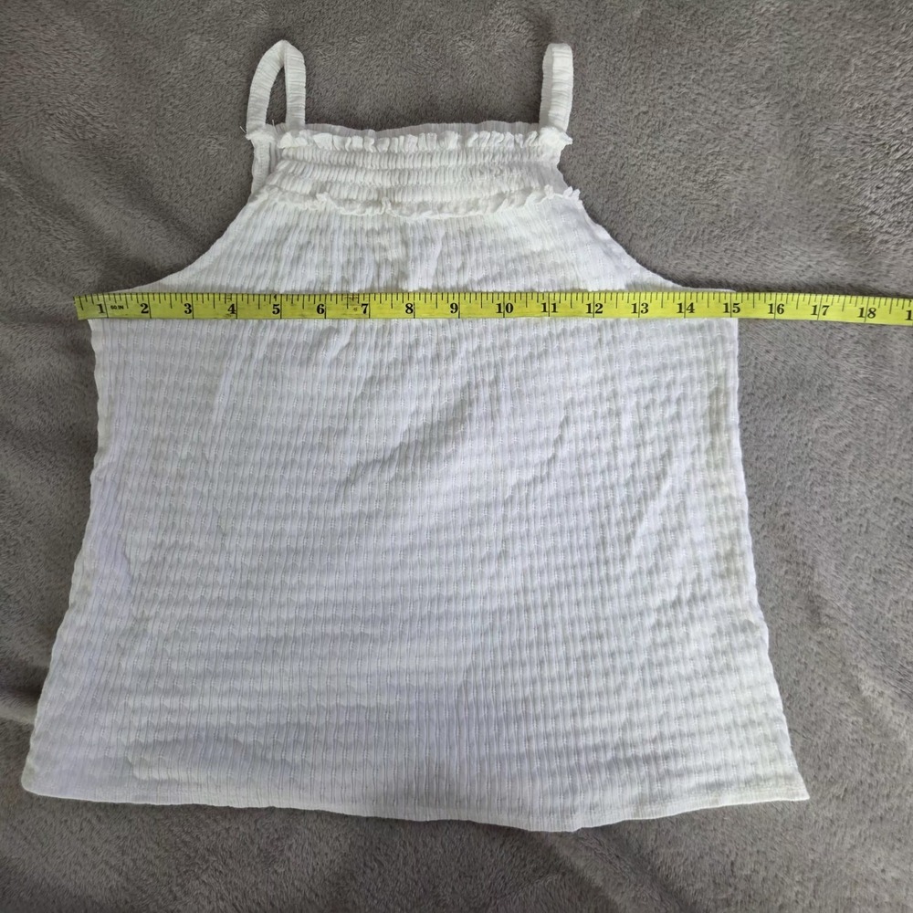 Oshkosh Bgosh Girls Size 10 Sleeveless Smock Tank Top White - Picture 4 of 6